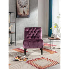 Fauteuil d'appoint rembourré avec pieds en bois