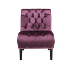 Fauteuil d'appoint rembourré avec pieds en bois