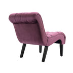 Fauteuil d'appoint rembourré avec pieds en bois
