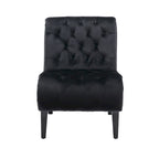 Fauteuil d'appoint rembourré avec pieds en bois