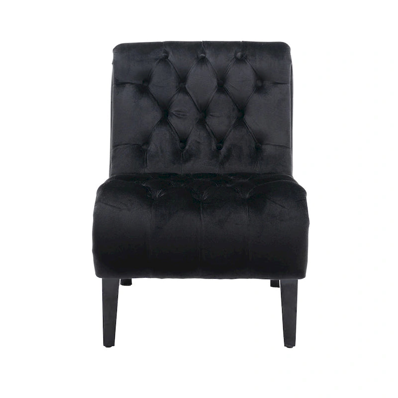 Fauteuil d'appoint rembourré avec pieds en bois