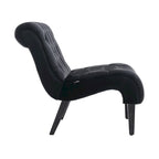 Fauteuil d'appoint rembourré avec pieds en bois