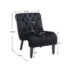 Fauteuil d'appoint rembourré avec pieds en bois