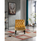 Fauteuil d'appoint rembourré avec pieds en bois