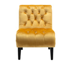 Fauteuil d'appoint rembourré avec pieds en bois
