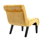 Fauteuil d'appoint rembourré avec pieds en bois