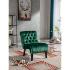 Fauteuil d'appoint rembourré avec pieds en bois