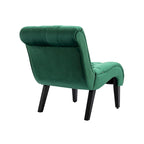 Fauteuil d'appoint rembourré avec pieds en bois