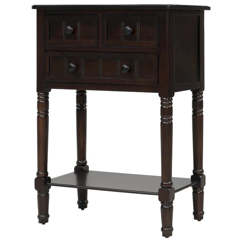 Console à 3 tiroirs avec étagère inférieure