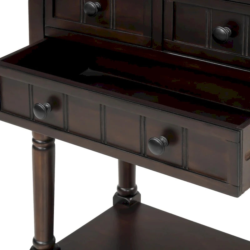 Console à 3 tiroirs avec étagère inférieure