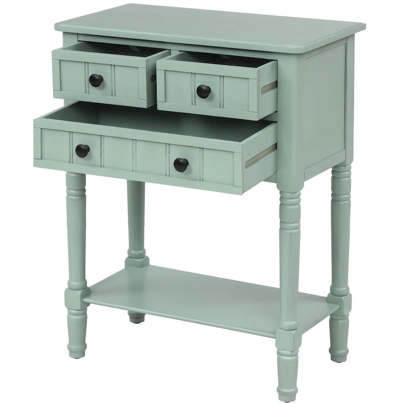 Console à 3 tiroirs avec étagère inférieure