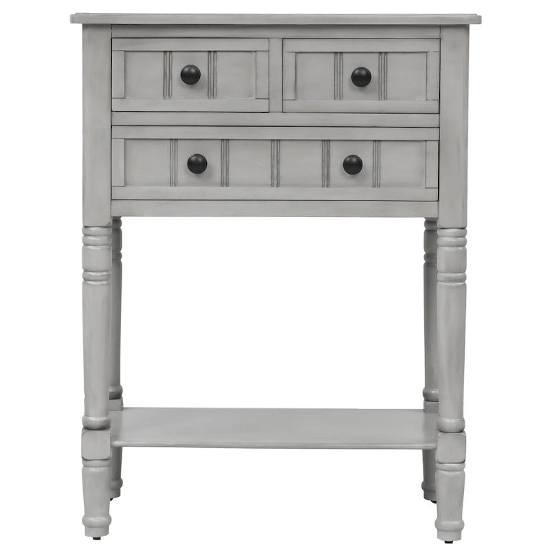 Console à 3 tiroirs avec étagère inférieure