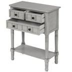 Console à 3 tiroirs avec étagère inférieure