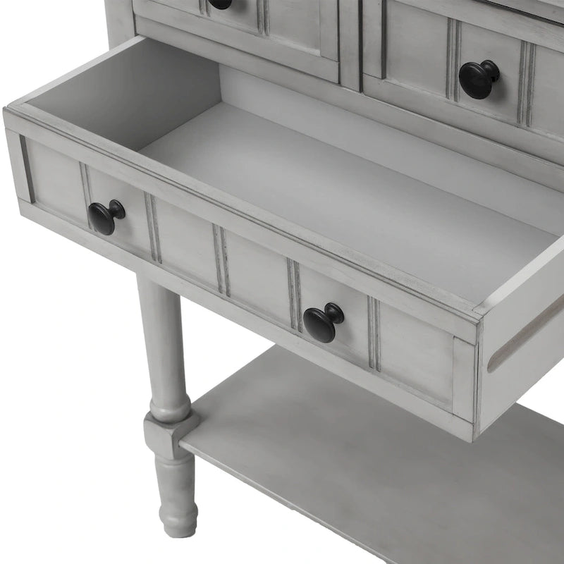 Console à 3 tiroirs avec étagère inférieure