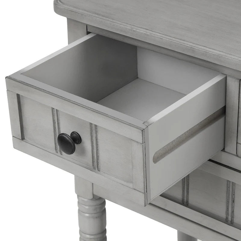 Console à 3 tiroirs avec étagère inférieure
