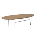 Table basse ovale moderne avec cadre en acier