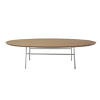 Table basse ovale moderne avec cadre en acier
