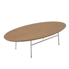 Table basse ovale moderne avec cadre en acier