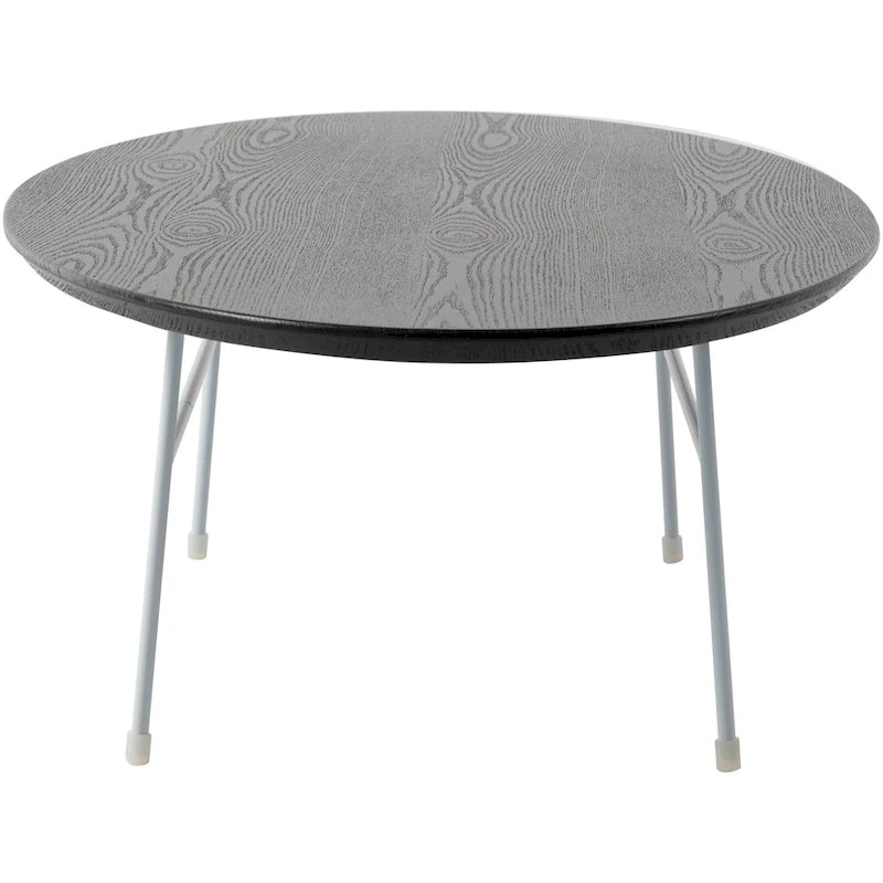 Table basse ovale moderne avec cadre en acier