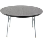 Table basse ovale moderne avec cadre en acier