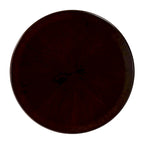 Table piédestal ronde en bois, finition merisier de plantation – Brun foncé