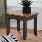 Table de chevet en bois à 1 tiroir et finition deux tons