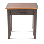 Table de chevet en bois à 1 tiroir et finition deux tons