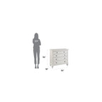 Commode 4 tiroirs finition blanc cassé