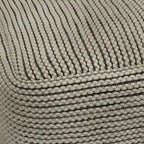 Pouf Bohème Carré Extérieur Intérieur Crème