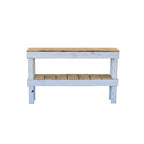 White Combo Double Tier Console