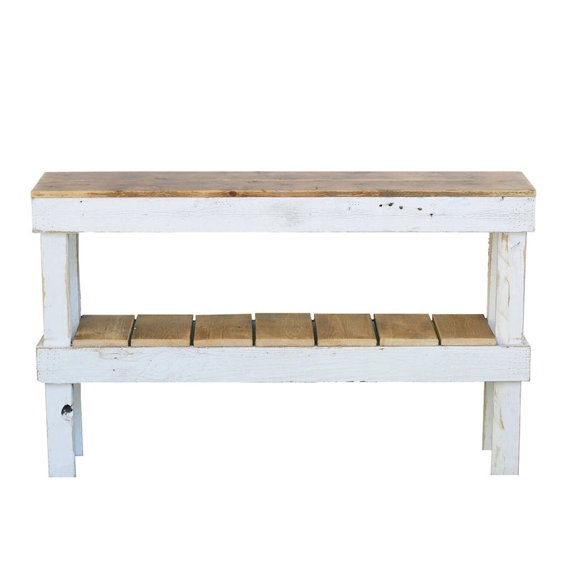 Console deux plateaux en bois recyclé