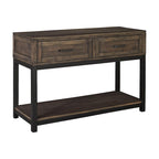 Table basse décontractée avec tiroirs - Marron grisâtre