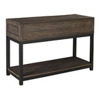 Table basse décontractée avec tiroirs - Marron grisâtre