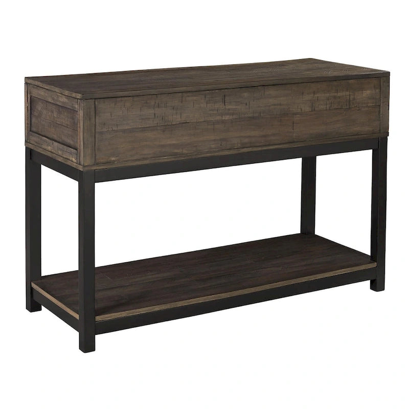 Table basse décontractée avec tiroirs - Marron grisâtre