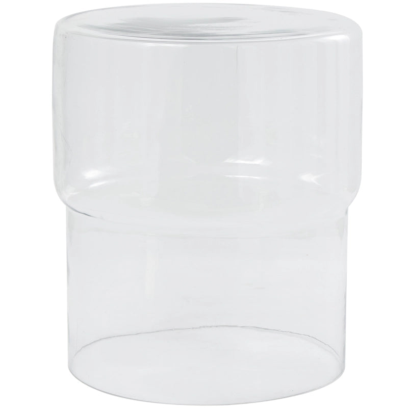 Table d'appoint moderne en verre – transparente ou rouge