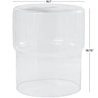 Table d'appoint moderne en verre – transparente ou rouge