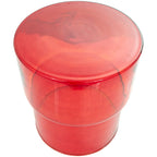 Table d'appoint moderne en verre – transparente ou rouge