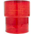 Table d'appoint moderne en verre – transparente ou rouge