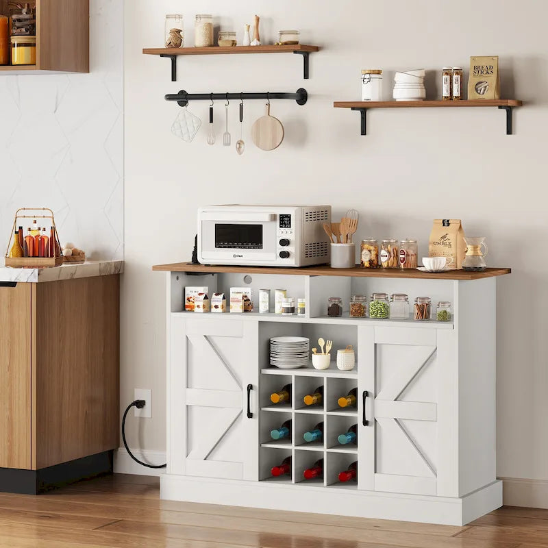 Meuble de café de style ferme avec rangement