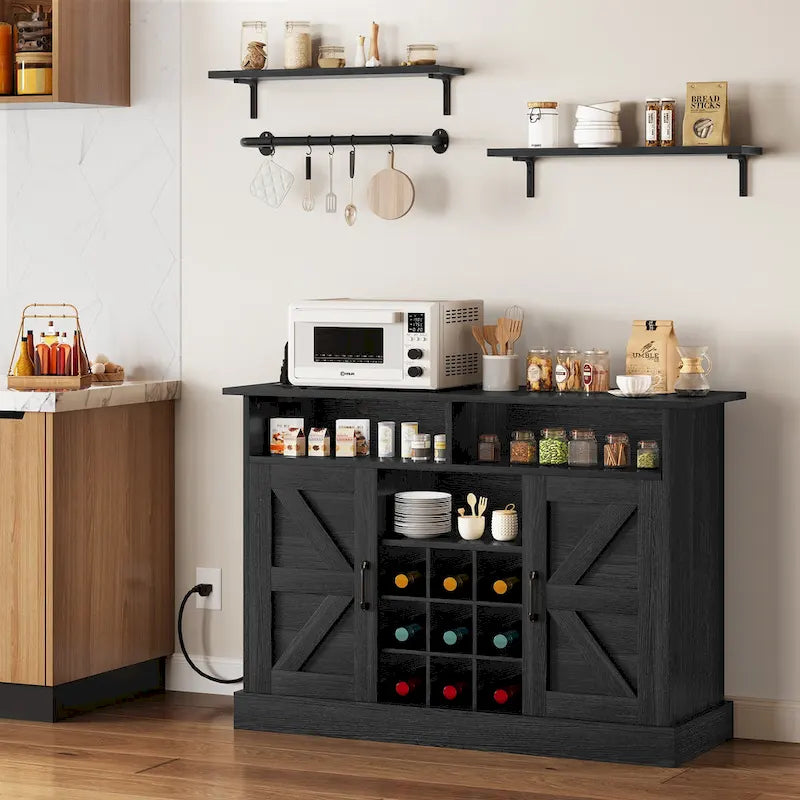 Meuble de café de style ferme avec rangement