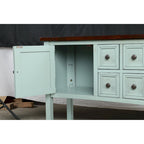 Buffet en bois d'acacia avec tiroirs, placards et étagère inférieure