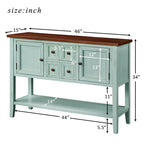 Buffet en bois d'acacia avec tiroirs, placards et étagère inférieure