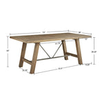 Table à manger rectangulaire Sonoma