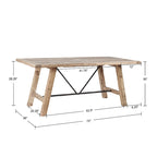 Table à manger rectangulaire Sonoma