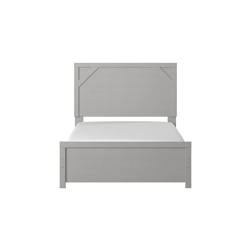 Lit capitonné gris