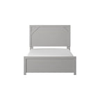 Lit capitonné gris