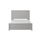 Lit capitonné gris