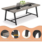 Table de conférence rectangulaire de 180 cm pour 6 à 8 personnes