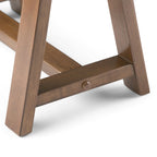 Bureau en bois massif de style industriel, 142 cm de large