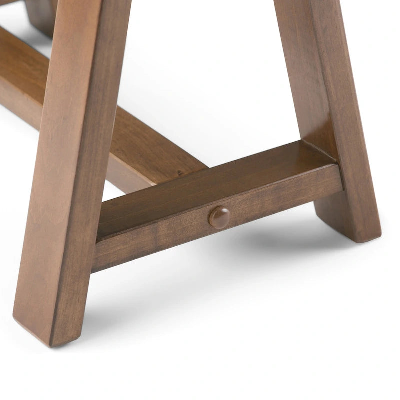 Bureau en bois massif de style industriel, 142 cm de large